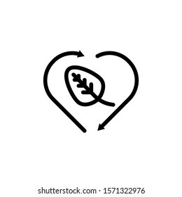 recycle outline icon. vector illustration. Isolated on white background.