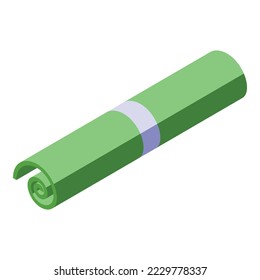 Wiederverwertung Pack Sack Symbol isometrische Vektorgrafik. Müllbeutel. Altkunststoff