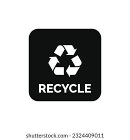 Símbolo de icono de marca de empaquetado de recirculación