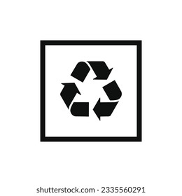 Recycle packaging mark icon symbol vector