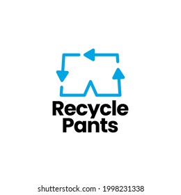 recycle pant logo vector icon illustration