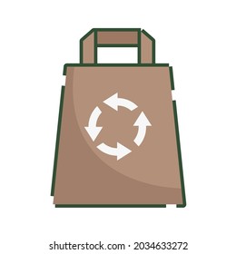 reciclar bolso de papel con flechas