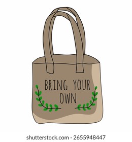 Bolsa de papel de reciclaje, concepto de cero residuos
