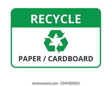 Recycle Paper Cardboard Symbol Vector
