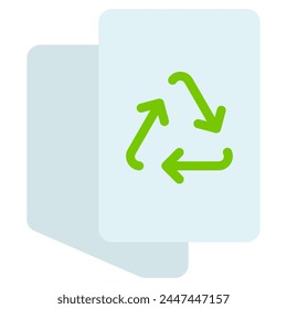 Recycle paper icon with flat style. Suitable for website design, logo, app and UI.