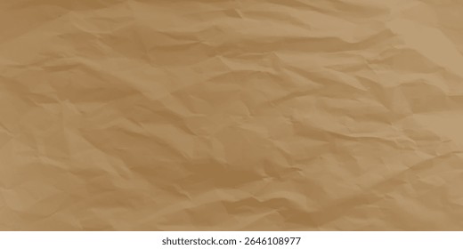 Plano de fundo da Textura de Papel Reciclável. Fundo abstrato de papel kraft velho amassado com papel espacial para texto de alta resolução.
