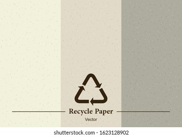Recycle paper texture, background and wallpaper. Vector
