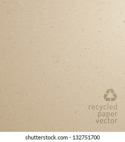 Recycle paper texture - cardboard, realistic vector graphic