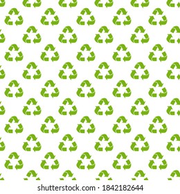 Recycle pattern. Seamless ecology pattern. Flat vector cartoon illustration. World Environment Day background.