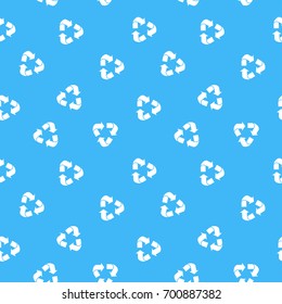 Recycle pattern. Seamless ecology pattern. Flat vector cartoon illustration. Objects isolated on a white background.World Environment Day poster.