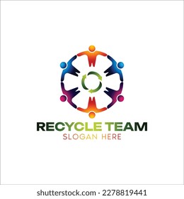 Recycle People Logo Vector Design