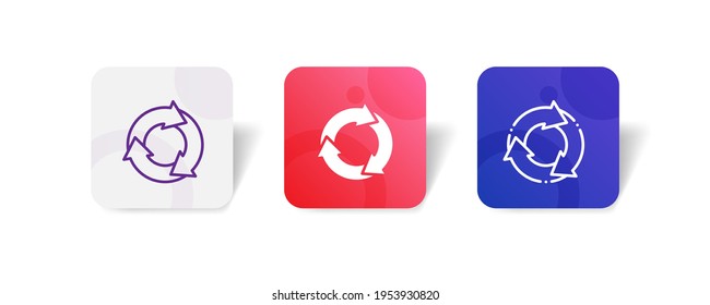 recycle pixel perfect icon set bundle in line, solid, glyph, 3d gradient style