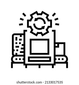 Wiederverwertung der Pflanzenlinie Symbol Vektor. Schild der Anlage wiederverwerten. isoliertes Kontursymbol