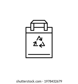 Recycle the plastic bag icon, eps 10