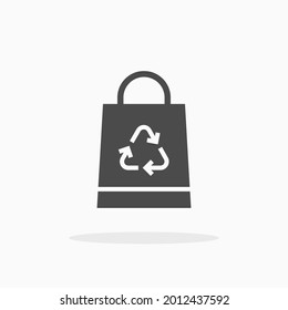 Reciclar el icono de la bolsa de plástico. Para tu diseño, logotipo. Ilustración vectorial.