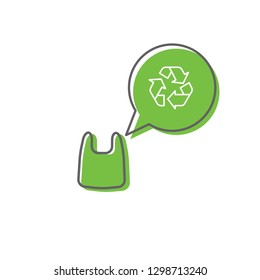 Recycle plastic bags concept