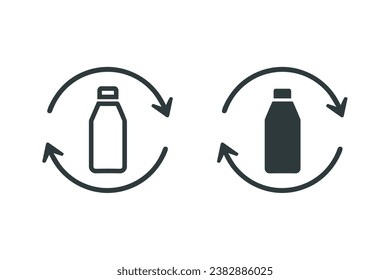 Recycle plastic bottle. Illustration vector 