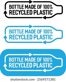 Recycle plastic. Bottle made of 100% recycled plastic. Made with 100% ocean bound plastic.