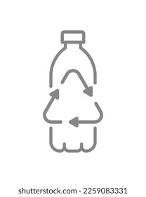 Recycle plastic bottle vector icon logo badge