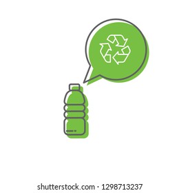 Recycle plastic bottles concept