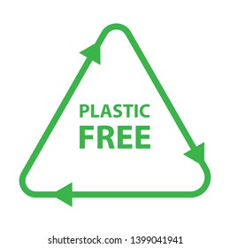 Recycle plastic. Save the earth and good environment concept. Simple design. Line vector. Isolate on white background.