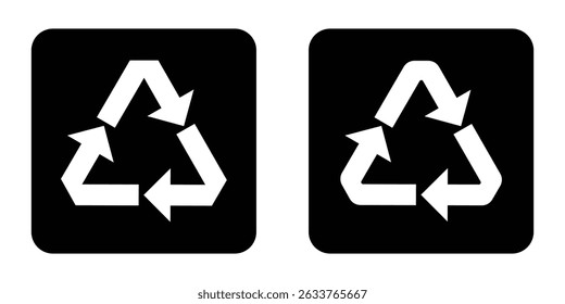 Símbolo de plástico reciclável. Ícones de reciclagem de plástico. Ícone de pp, pet, hdpe, ldpe e pvc. Logotipo triangular para segurança e ecologia. Reciclar ícones com designações de números e letras - pet, pete, hdpe, pvc. 