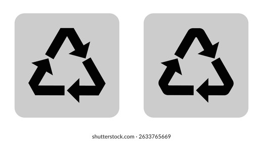 Símbolo de plástico reciclável. Ícones de reciclagem de plástico. Ícone de pp, pet, hdpe, ldpe e pvc. Logotipo triangular para segurança e ecologia. Reciclar ícones com designações de números e letras - pet, pete, hdpe, pvc. 