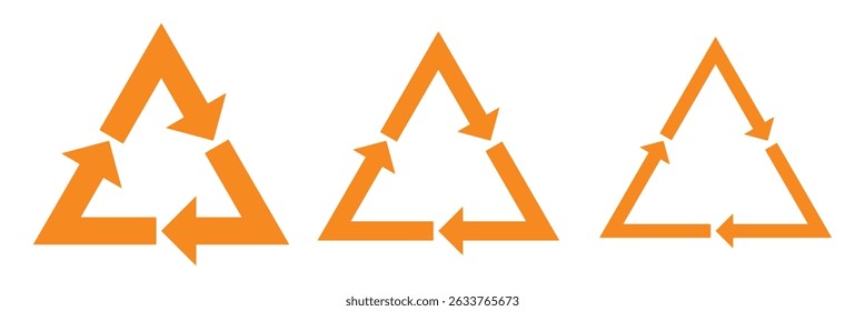 Símbolo de plástico reciclável. Ícones de reciclagem de plástico. Ícone de pp, pet, hdpe, ldpe e pvc. Logotipo triangular para segurança e ecologia. Reciclar ícones com designações de números e letras - pet, pete, hdpe, pvc. 