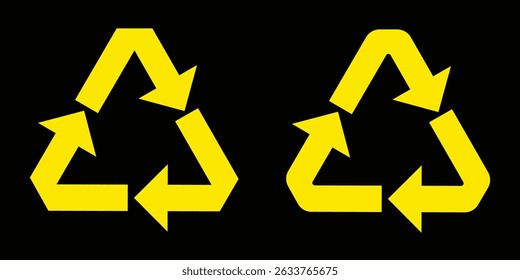 Símbolo de plástico reciclável. Ícones de reciclagem de plástico. Ícone de pp, pet, hdpe, ldpe e pvc. Logotipo triangular para segurança e ecologia. Reciclar ícones com designações de números e letras - pet, pete, hdpe, pvc. 