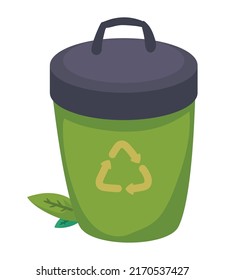 recycle pot with arrows icon