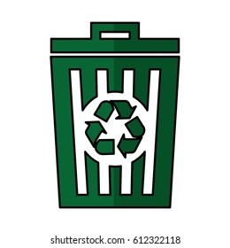 recycle pot garbage icon