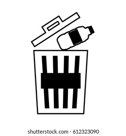 recycle pot garbage icon