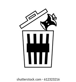 recycle pot garbage icon