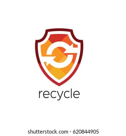 Recycle Protection Logo Design Template