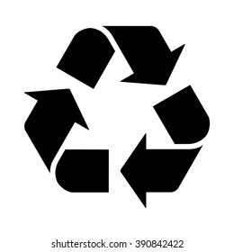 Recycle or recycling arrows flat vector icon for apps and websites