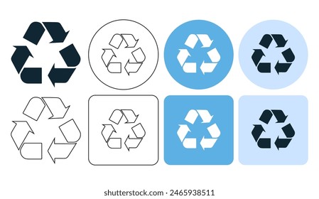 recycle, recycling icon sign symbol ui and ux design, glyphs and stroke line icon	