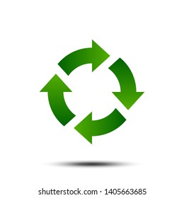 Recycle Recycling Icon Vector Logo Template Illustration Design