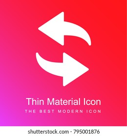 Recycle red and pink gradient material white icon minimal design