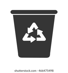 recycle reduce reuse, isolated flat icon design