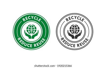 recycle reduce reuse logo template illustration