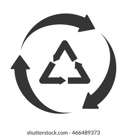 recycle reduse reuse , isolated flat icon design