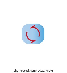 Recycle, refresh, cycle arrows vector icon illustration design