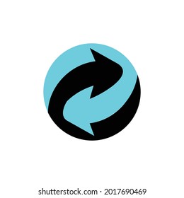 recycle and refresh icon, vector, symbol, illustration