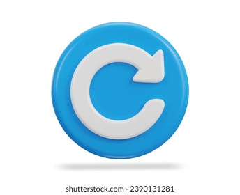 recycle refresh reload symbol 3d vector icon illustration