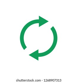 recycle refsesh icon arrow design vector, icon process flow, rotation logo, reload symbol isolated, refresh sign