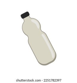 Recycle and reusable bottle cartoon illustration. Eco bottle. No plastic bags, reduce, reuse, recycle, go green slogan. Zero waste, ecology concept