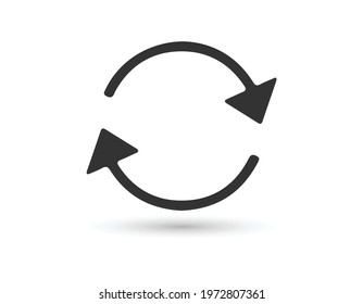 Recycle or reuse icon. Rotation arrow sign.