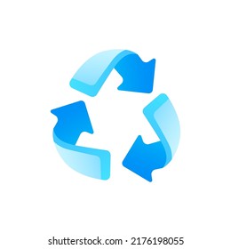 Reciclar la ilustración vectorial de icono de reutilización.