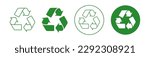 Recycle, reuse icons. Recycle vector symbols. Vector illustration