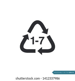 Recycle Reuse Packaging sign icon vector template flat design